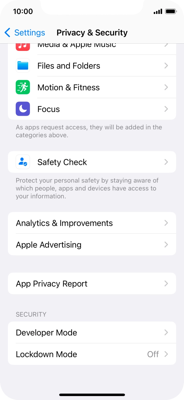 Press App Privacy Report.