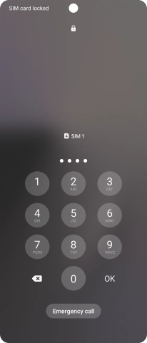 If your SIM is locked, key in your SIM PIN and press OK. The default SIM PIN is 0000.