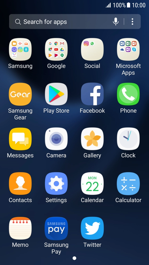 Press Samsung. Press Samsung.