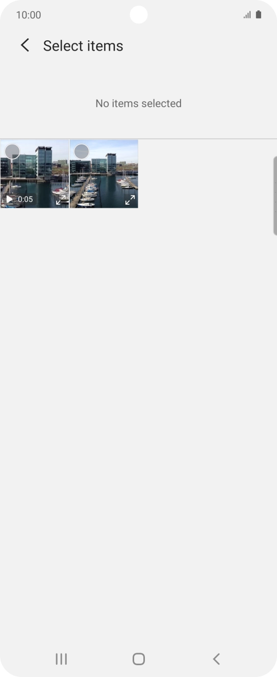 Press the required picture. Press the required picture.