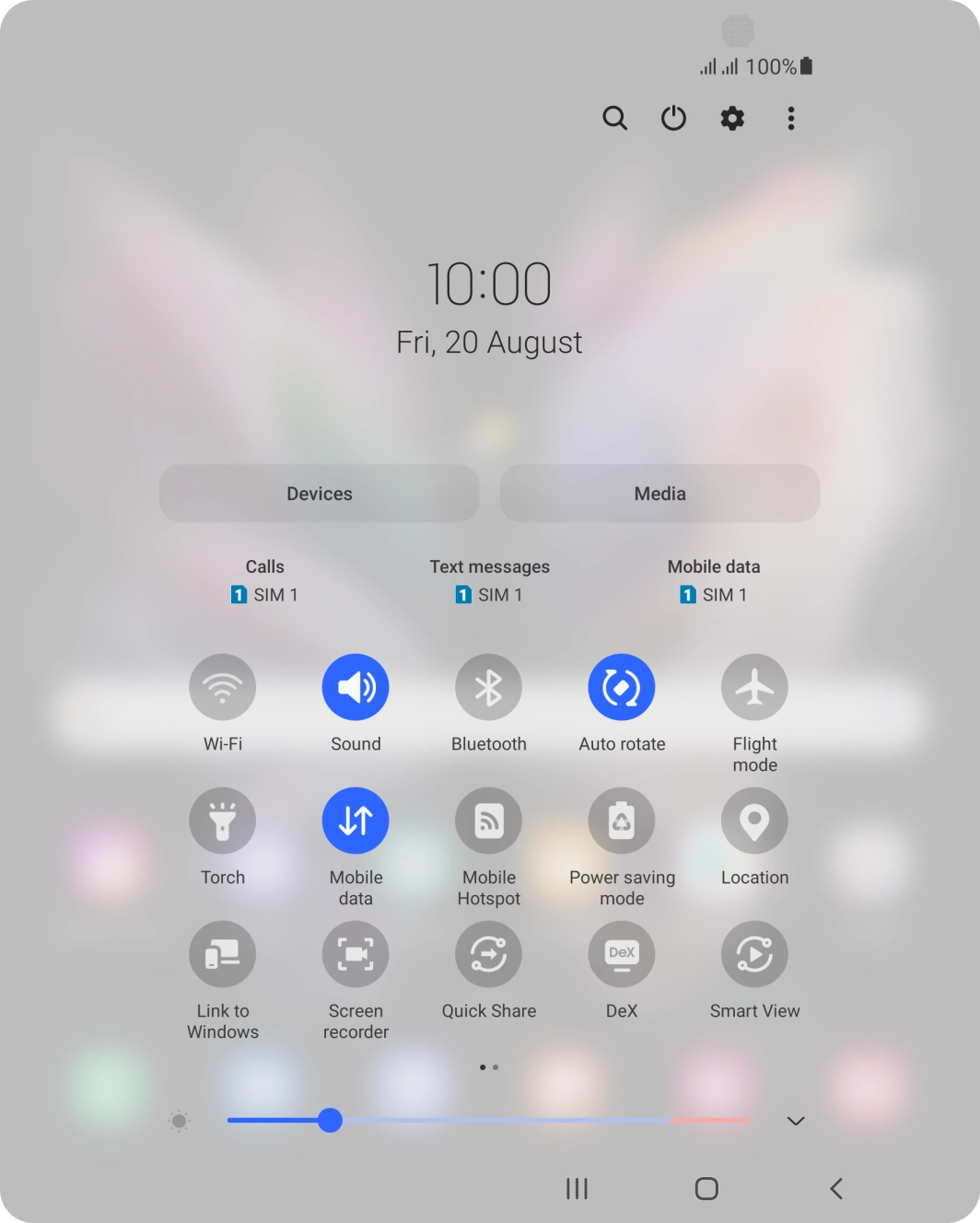 Press the settings icon. Press the settings icon.