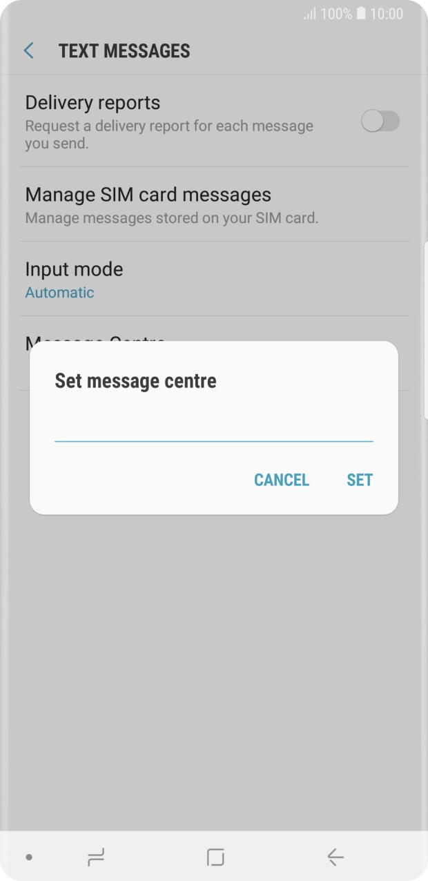 Key in +447802000332 and press SET. Key in +447802000332 and press SET.