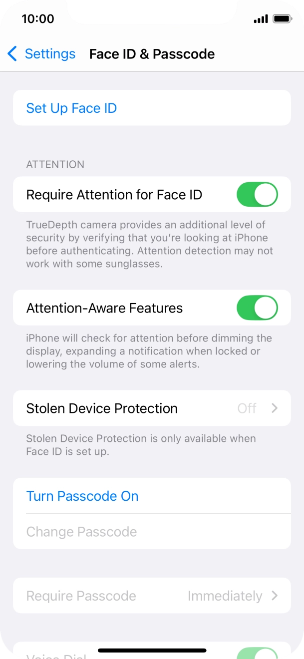 Press Set Up Face ID.