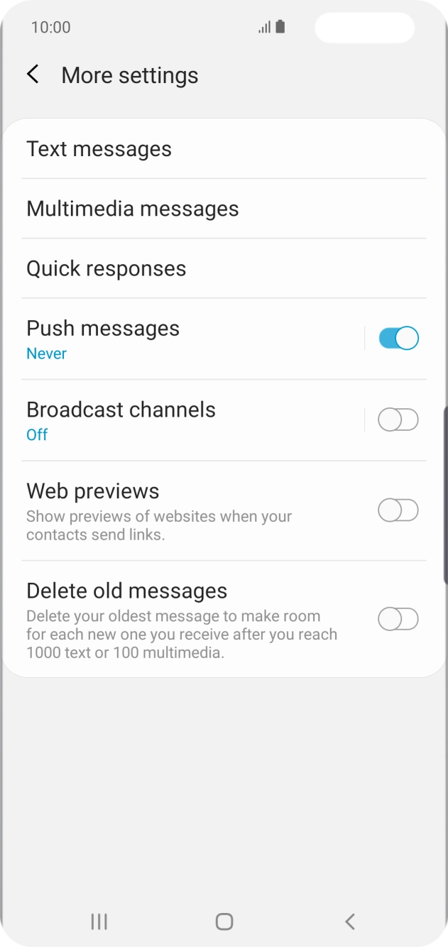 Press Text messages. Press Text messages.