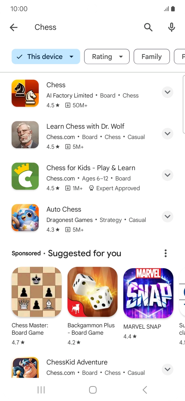 Press the required app. Press the required app.