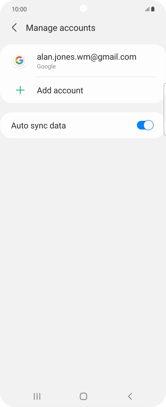 Press Add account. Press Add account.