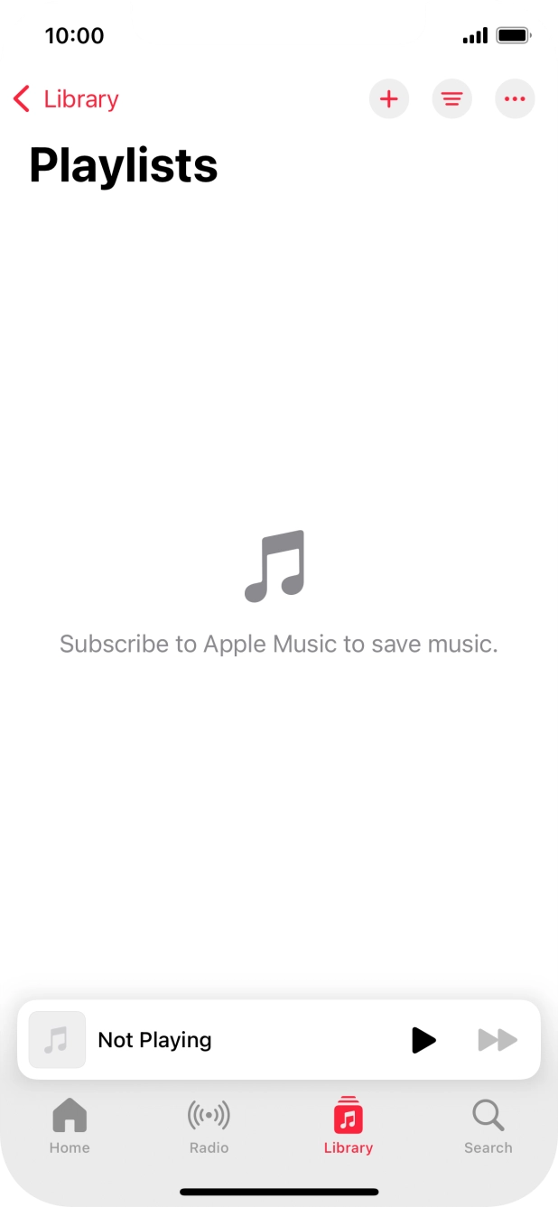 Press the new playlist icon. Press the new playlist icon.