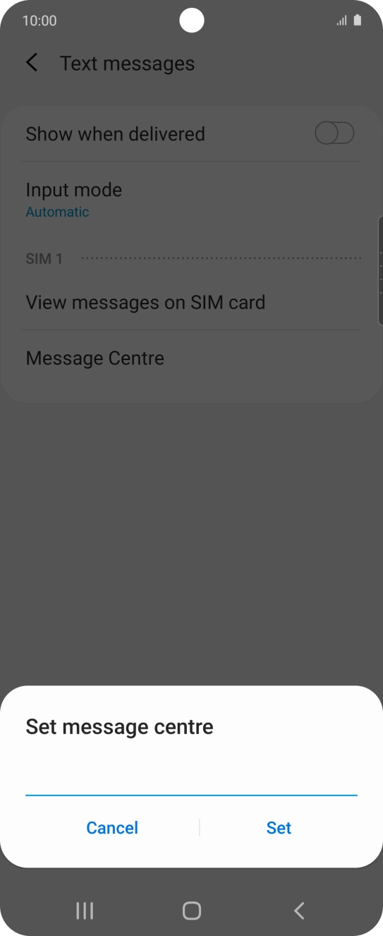 Key in +447802000332 and press Set.