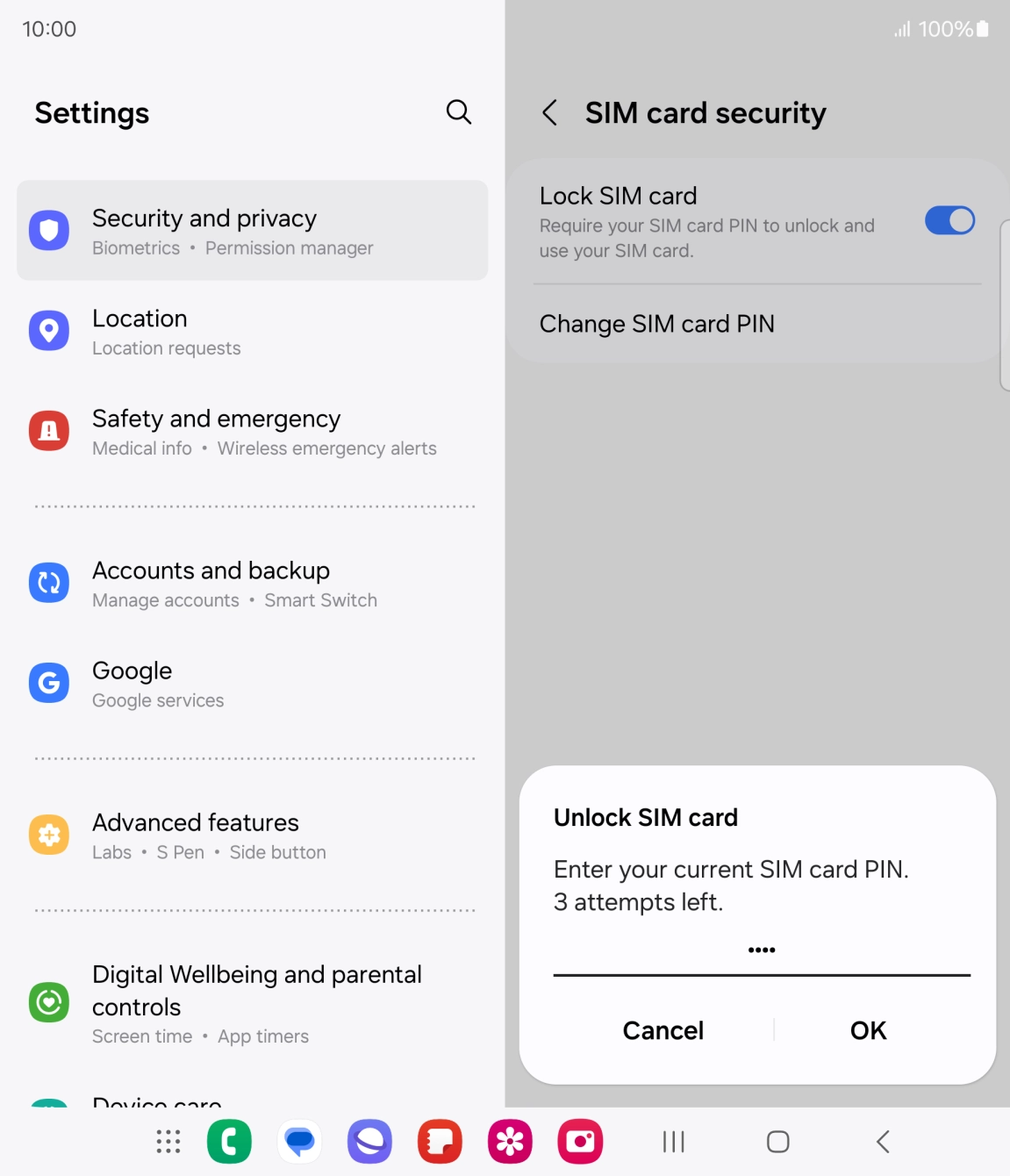 Key in your SIM PIN and press OK. The default SIM PIN is 0000.