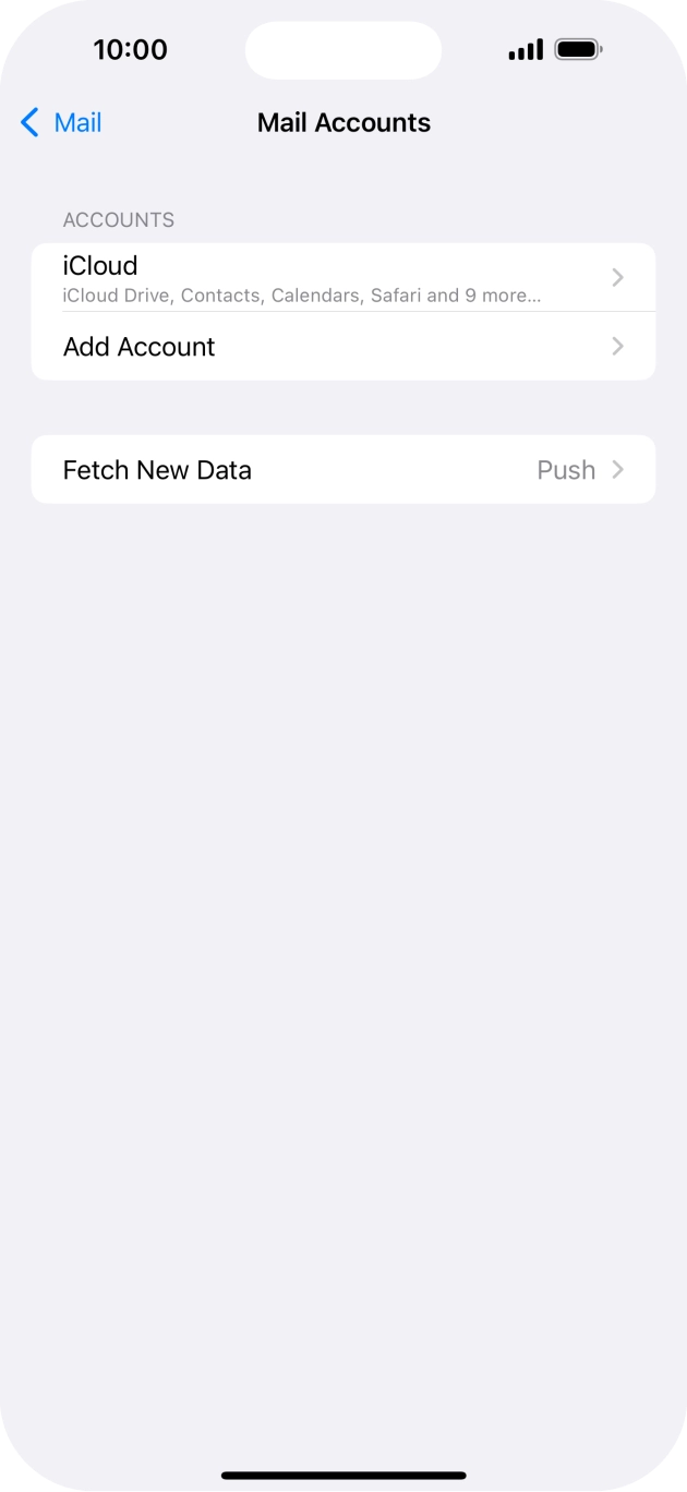 Press Add Account. Press Add Account.