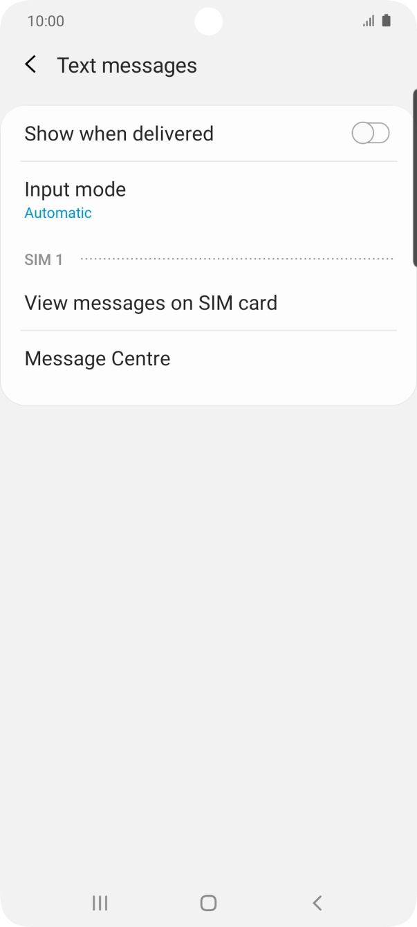 Press Message Centre.