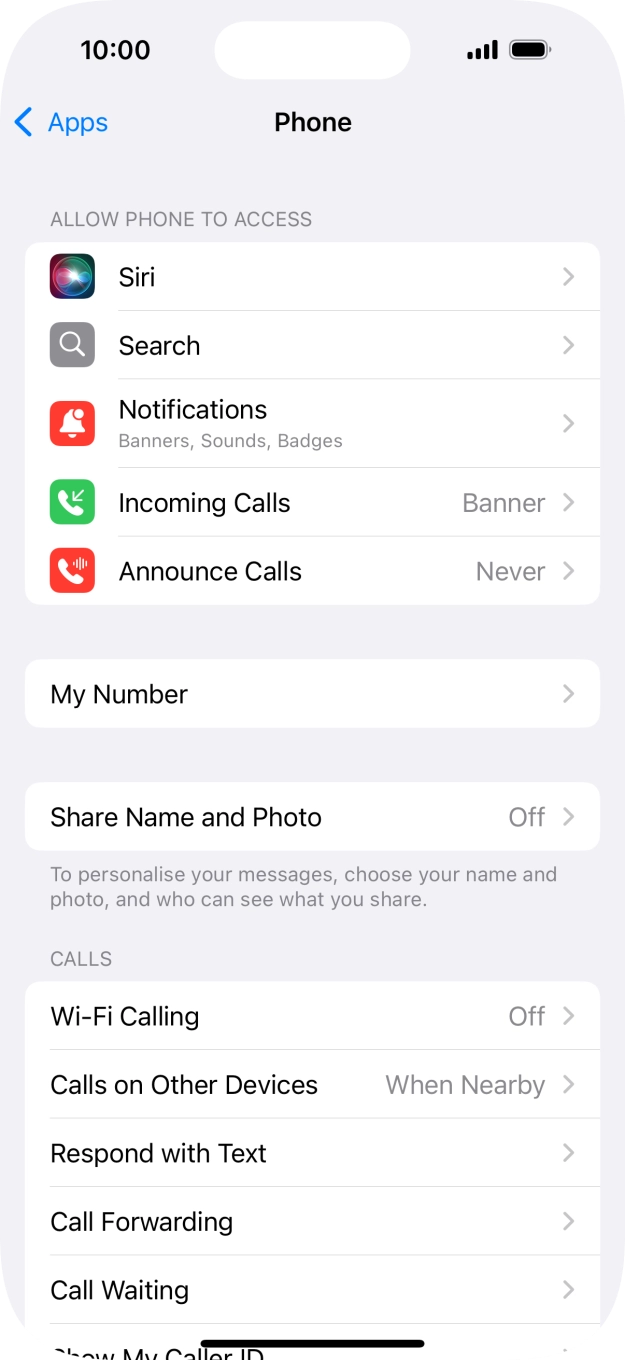 Press Wi-Fi Calling.