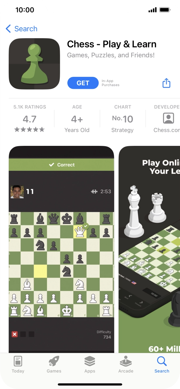 Press GET and follow the instructions on the screen to install the app.