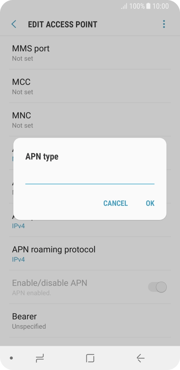 Key in mms and press OK.