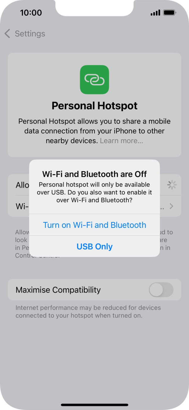 If WiFi is turned off, press Turn on Wi-Fi and Bluetooth.