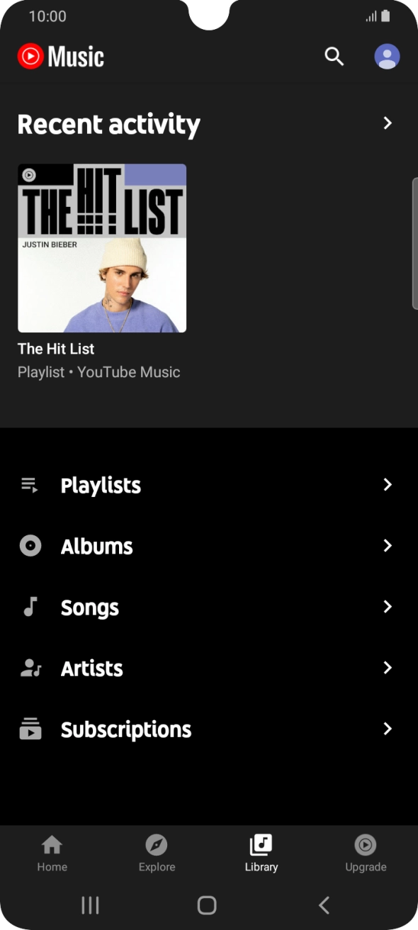 Press the required category and go to the required audio file.
