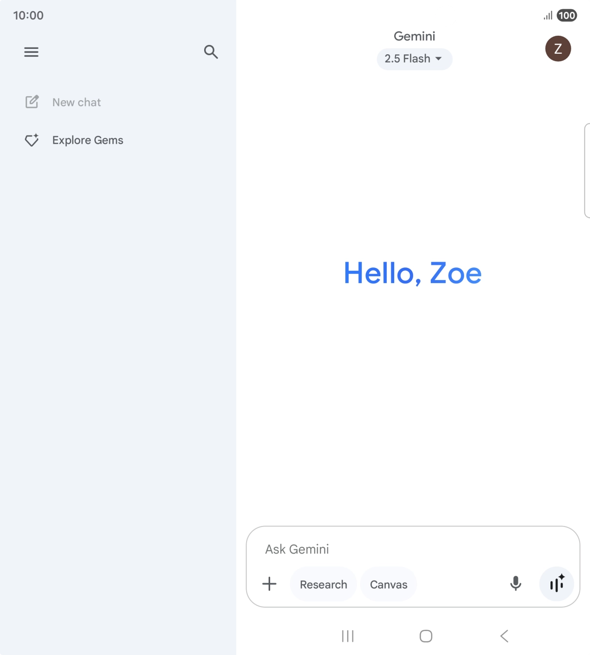 Press the profile icon.