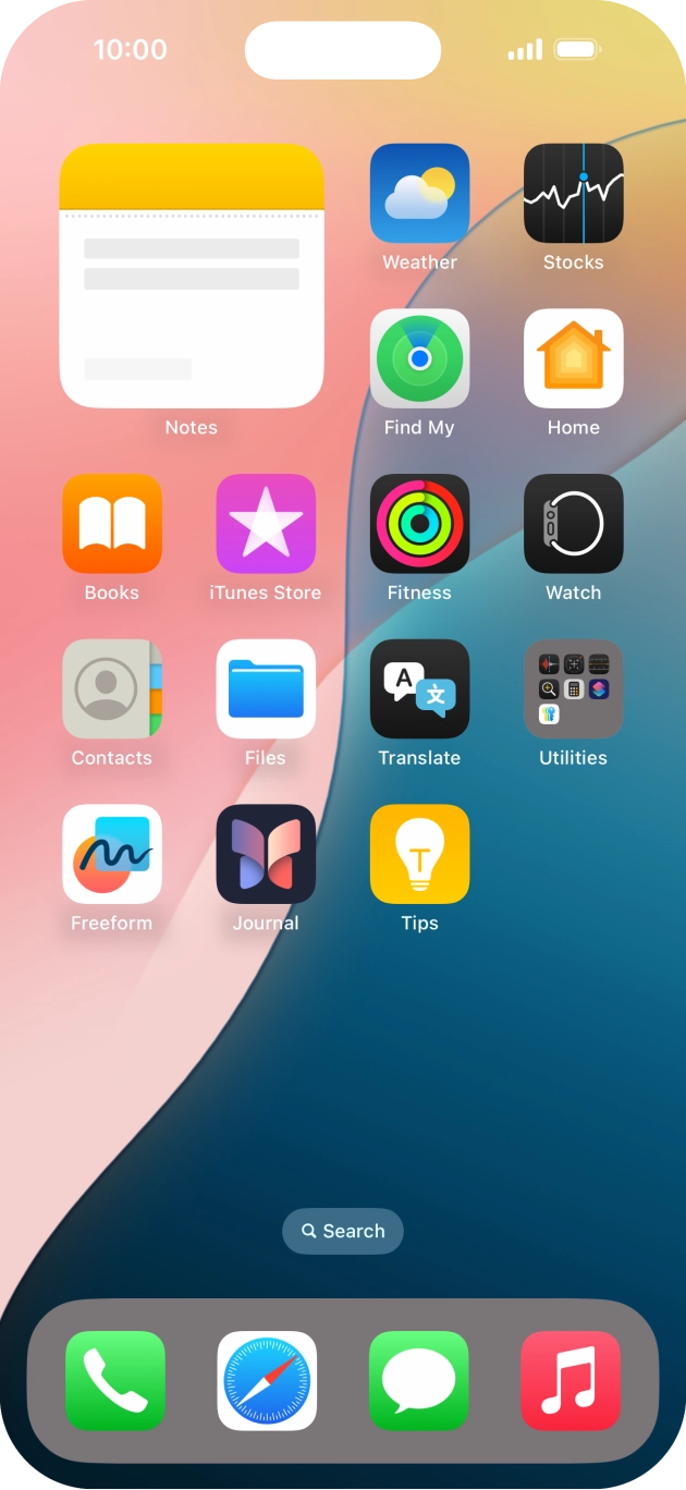 If you're using a Widget Stack: slide up or down on the stack to select the required widget. If you're using a Widget Stack: slide up or down on the stack to select the required widget.