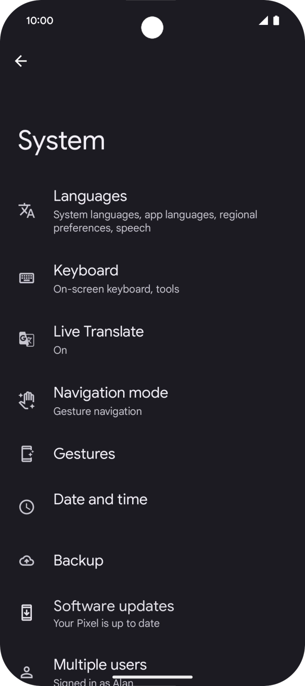 Press Software updates. If a new software version is available, it's displayed. Follow the instructions on the screen to update the phone software.