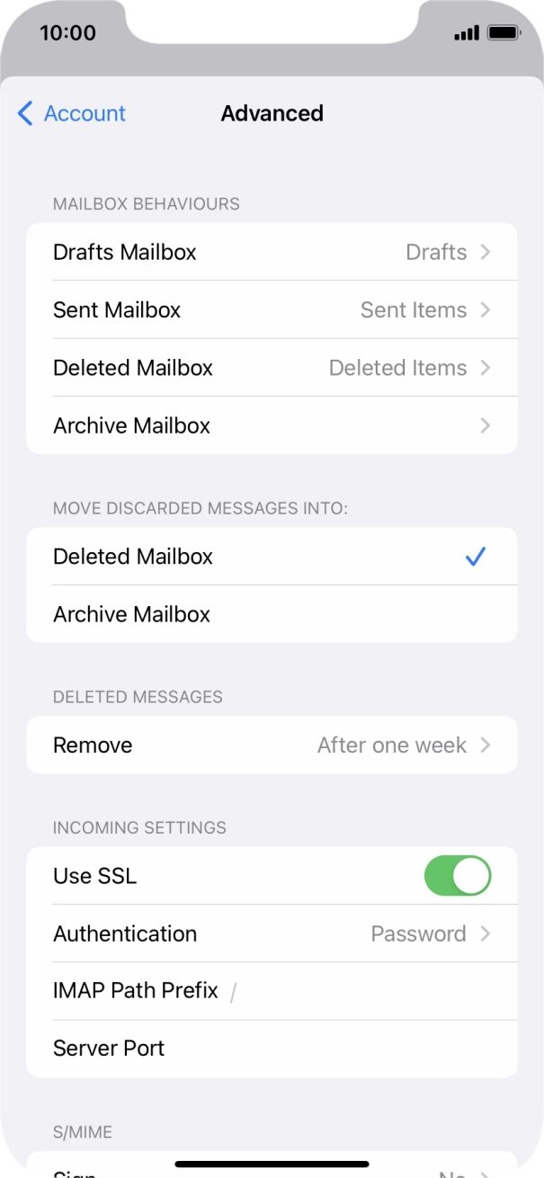 Press the indicator next to 'Use SSL' to turn off the function. Press the indicator next to 'Use SSL' to turn off the function.