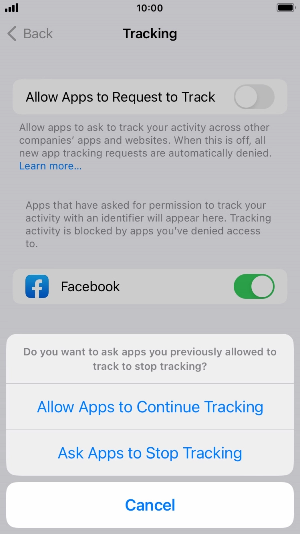 If you turn off the function, press the required setting.