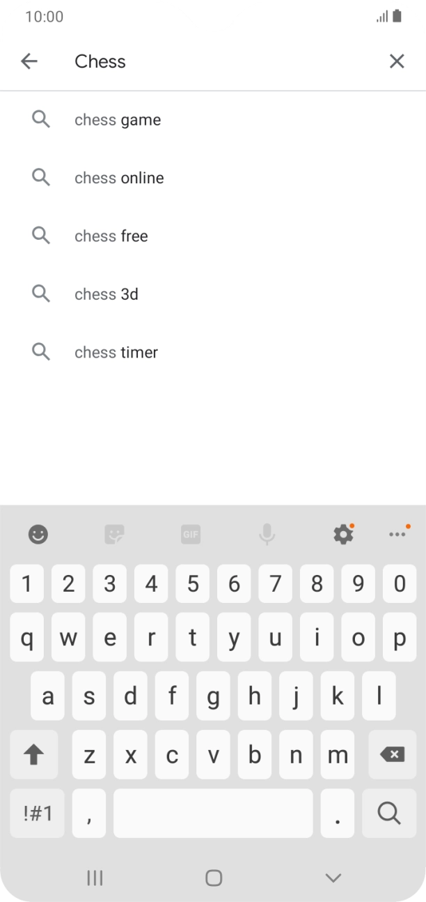 Key in the name or subject of the required app and press the search icon.