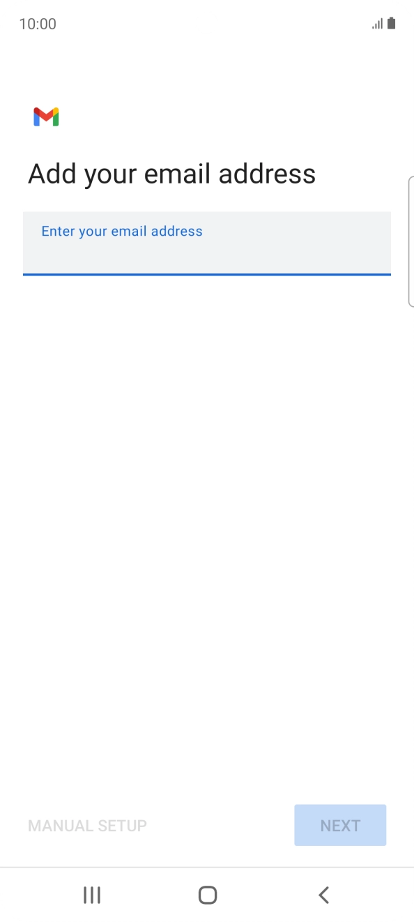 Press the field below 'Enter your email address' and key in your email address. Press the field below 'Enter your email address' and key in your email address.