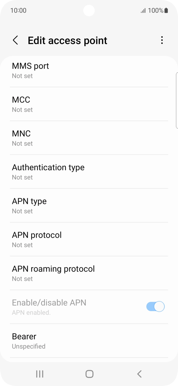 Press MMS port. Press MMS port.