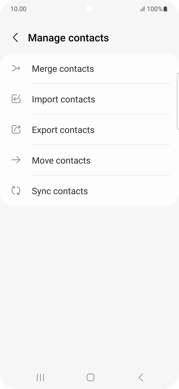 Press Import contacts. Press Import contacts.