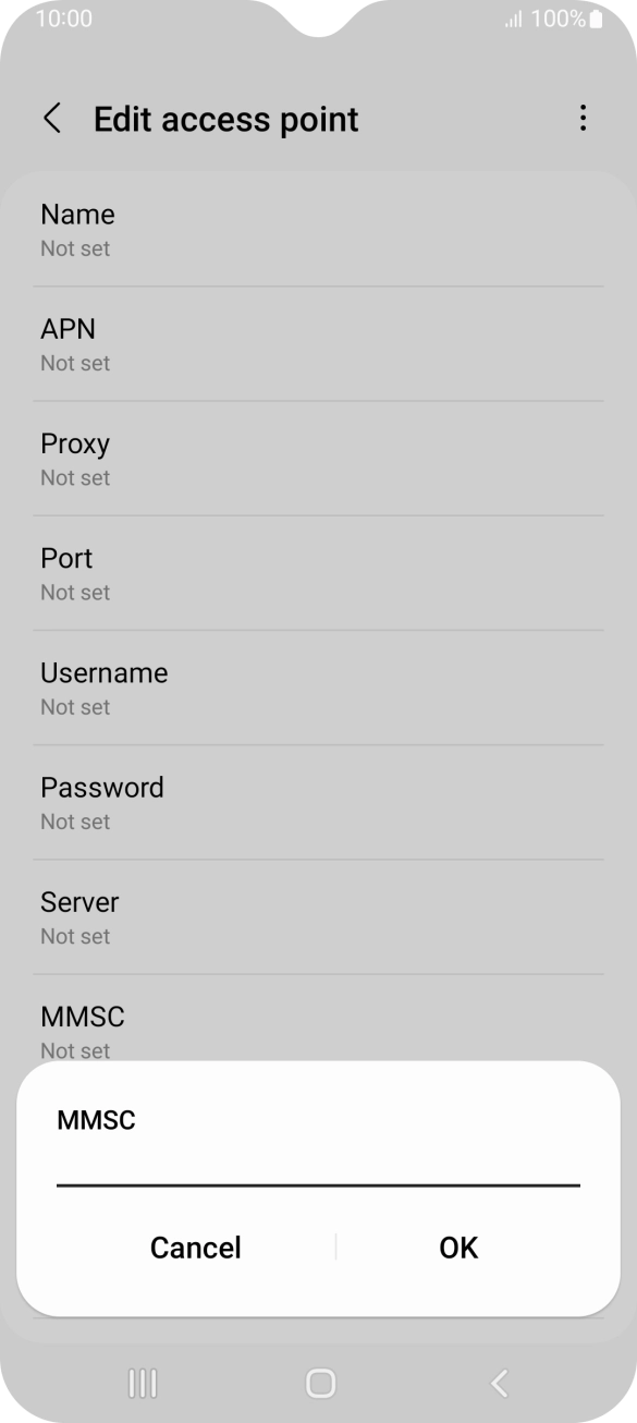 Key in http://mmsc.mms.o2.co.uk:8002 and press OK. Key in http://mmsc.mms.o2.co.uk:8002 and press OK.