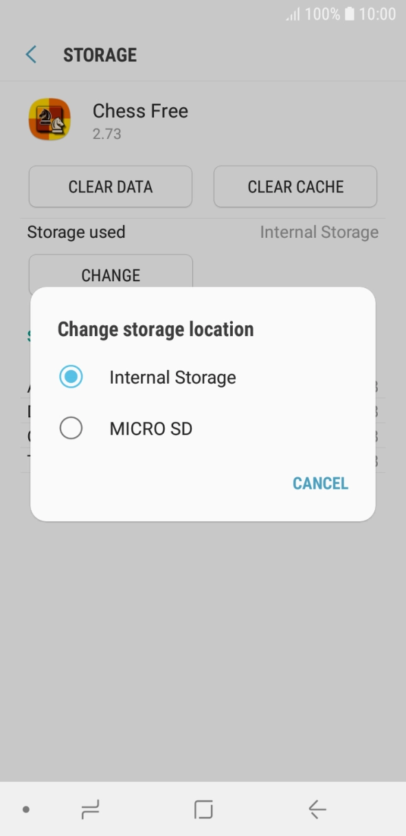 Press the name of the memory card.