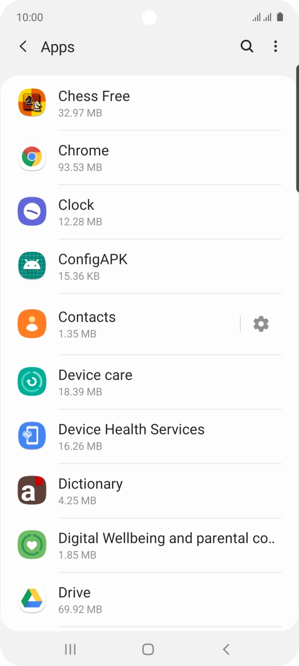 Press the required app.
