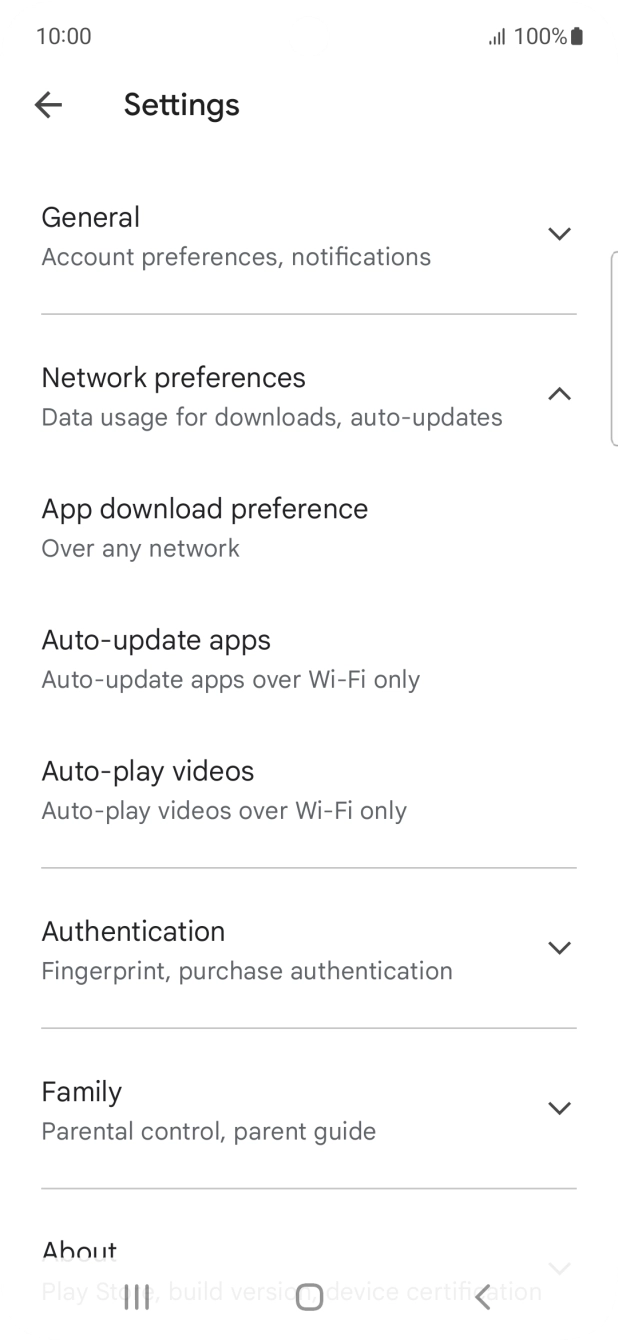 Press Auto-update apps. Press Auto-update apps.