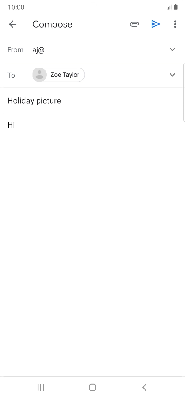 Press the attachment icon.