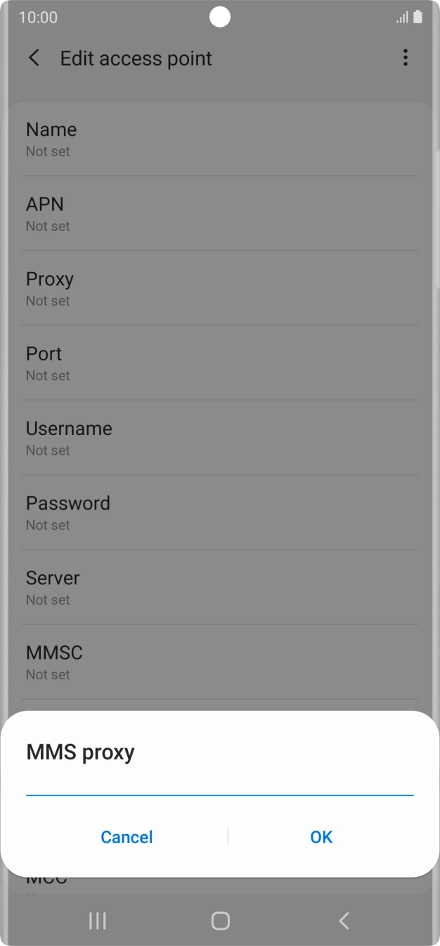 Key in 82.132.254.1 and press OK. Key in 82.132.254.1 and press OK.