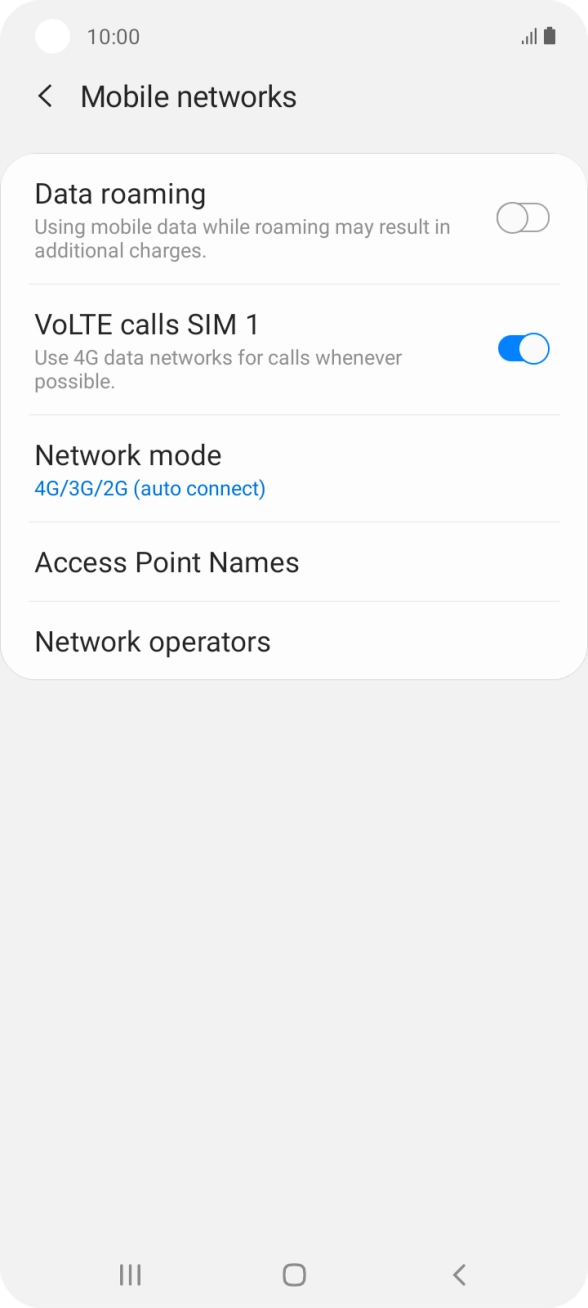 Press Access Point Names.
