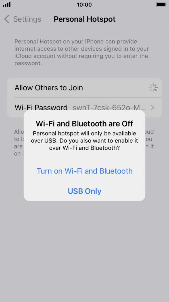 If WiFi is turned off, press Turn on Wi-Fi and Bluetooth.