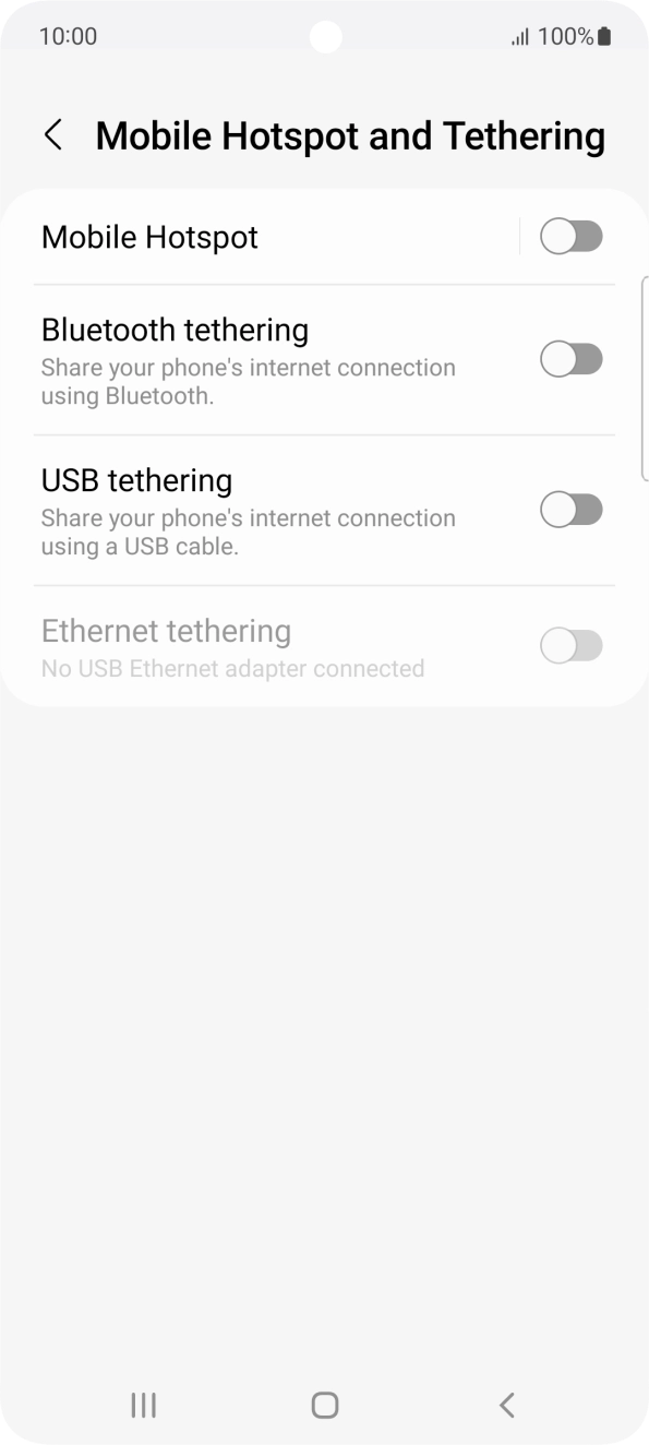 Press Mobile Hotspot. Press Mobile Hotspot.
