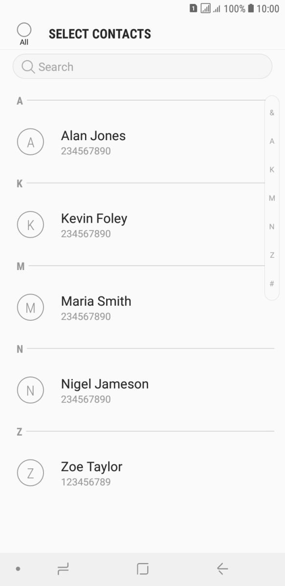 Press the field above 'All'.