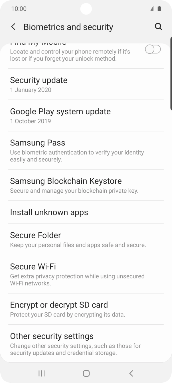 Press Other security settings.