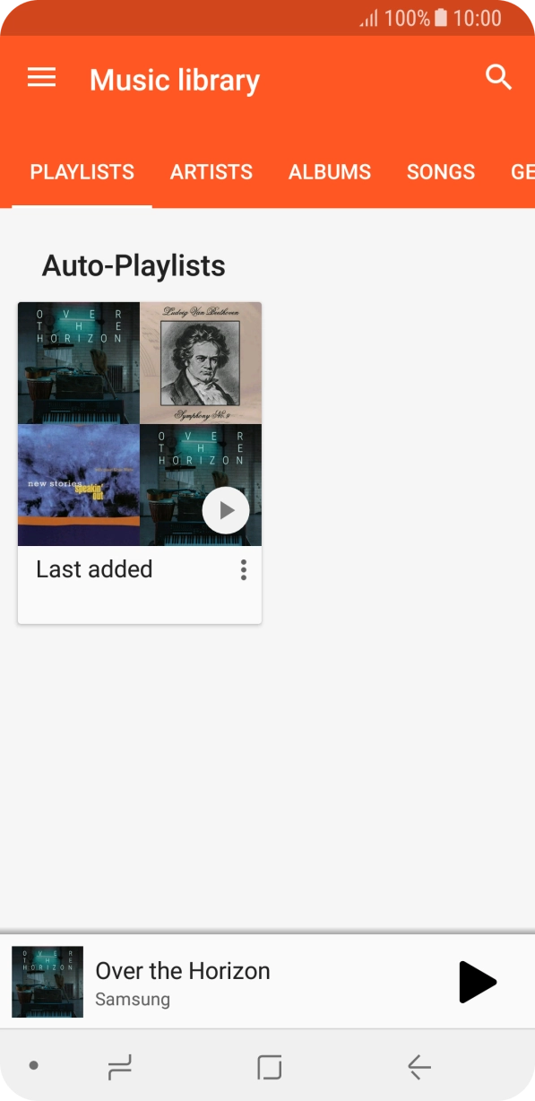 Press the required category.