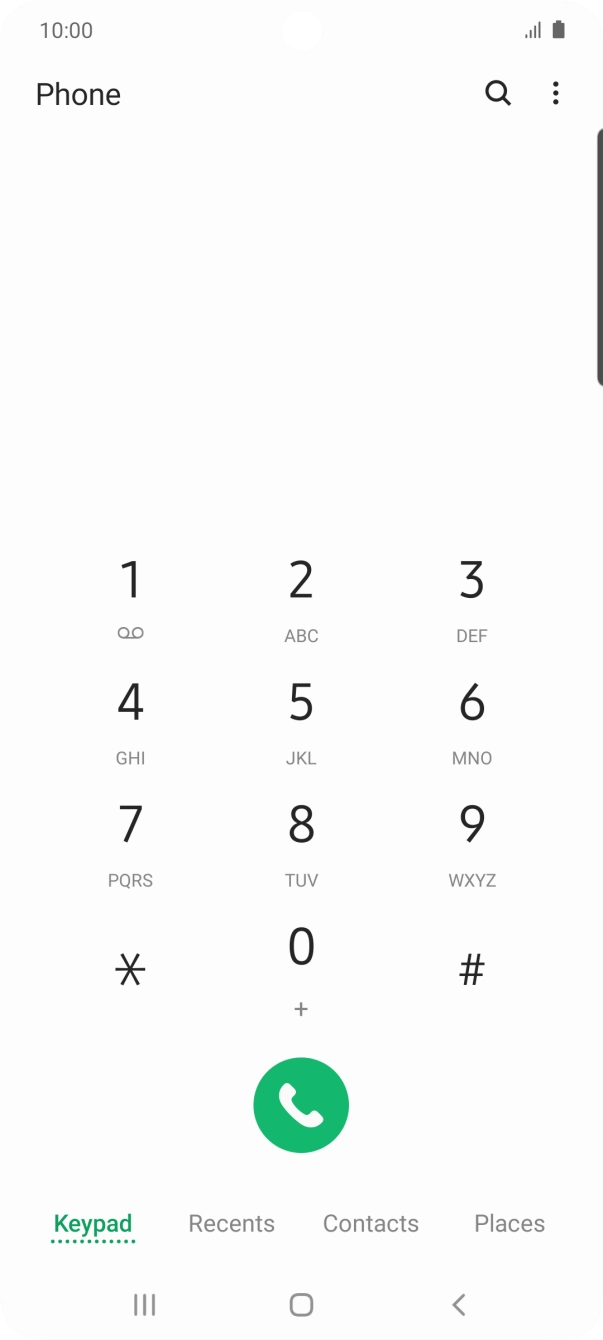 Press the menu icon.