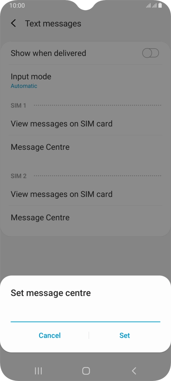 Key in +447802000332 and press Set.