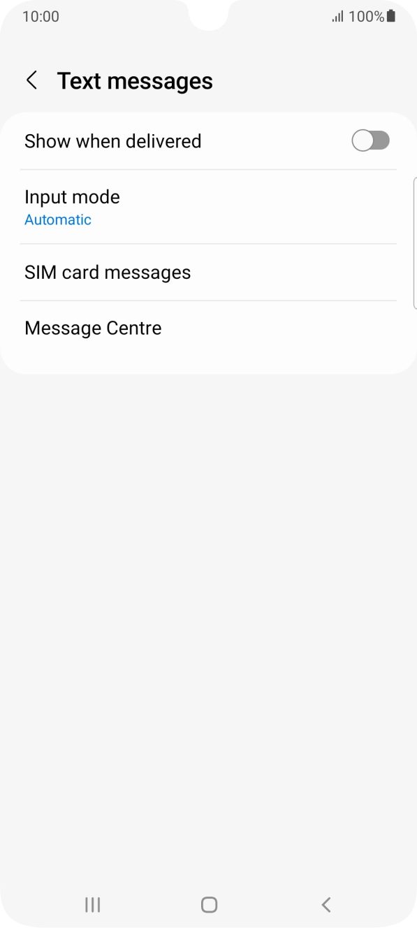 Press Message Centre.