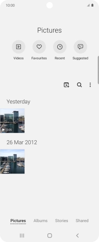 Press Albums and go to the required folder. Press Albums and go to the required folder.