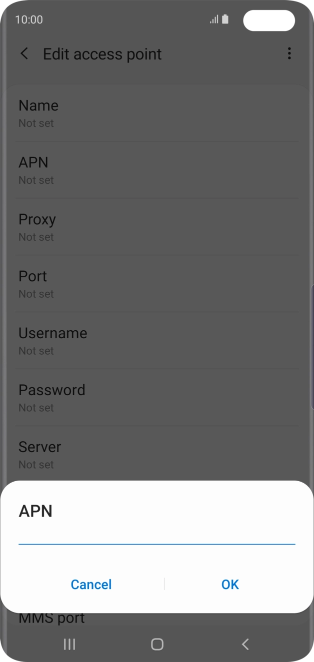 Key in wap.o2.co.uk and press OK.