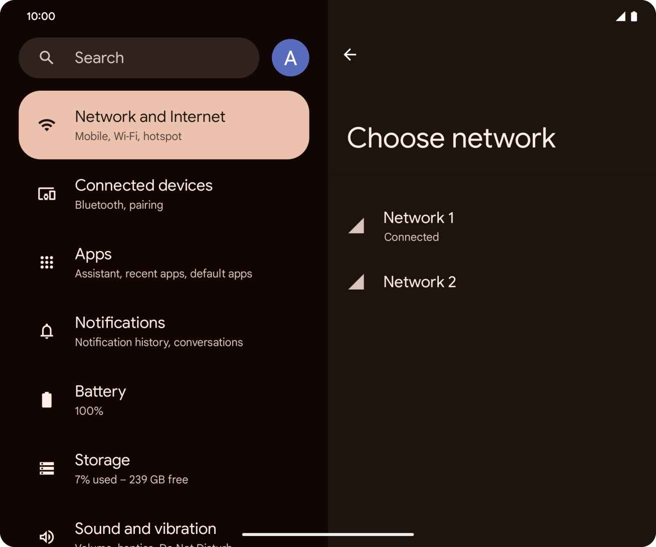 Press the required network. Press the required network.
