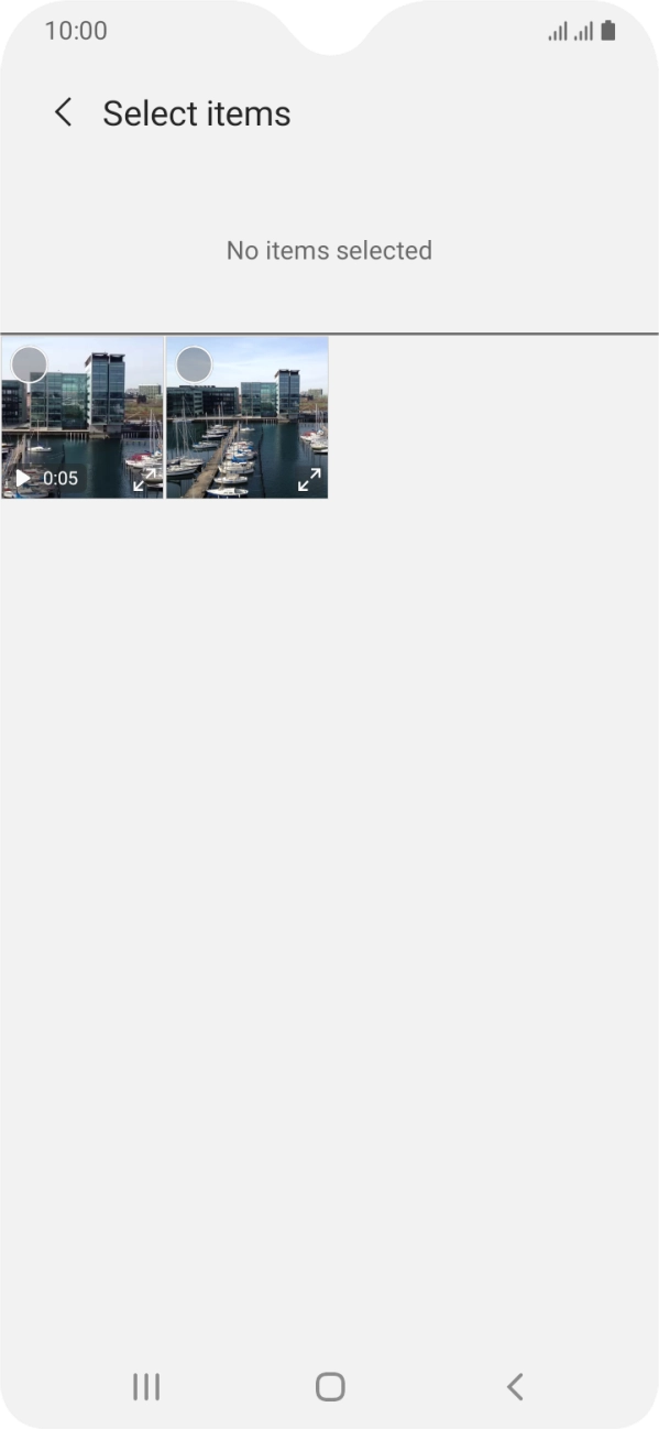 Press the required picture. Press the required picture.