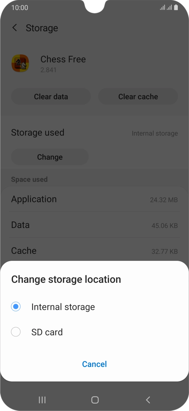Press the name of the memory card.