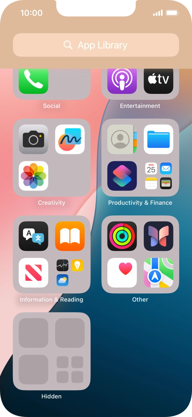 The app is now placed in the Hidden folder in the App Library.